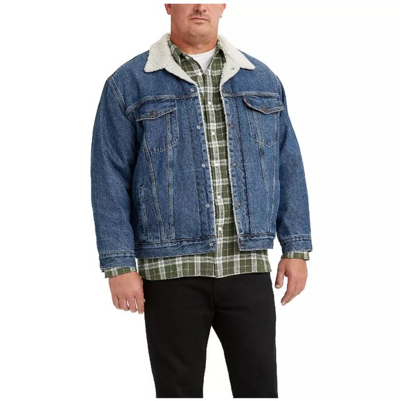 Levi's Sherpa Lined Denim Trucker Jacket - Picture 4 of 4